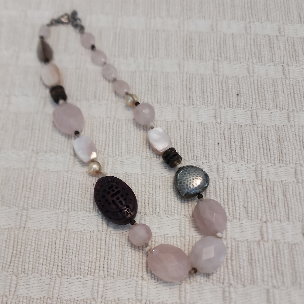 Silpada Pink and Silver Bohemian Necklace